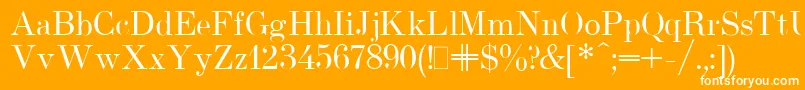 フォントUsualNewPlain – オレンジの背景に白い文字