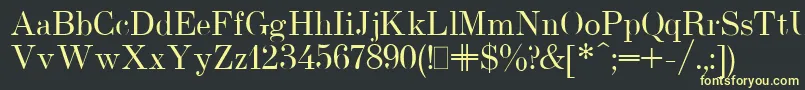 Шрифт UsualNewPlain – жёлтые шрифты на чёрном фоне