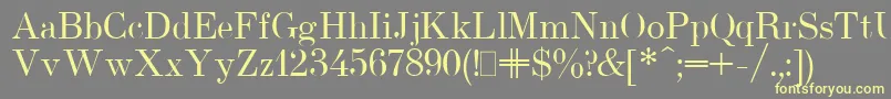UsualNewPlain-Schriftart – Gelbe Schriften auf grauem Hintergrund