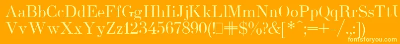 UsualNewPlain Font – Yellow Fonts on Orange Background