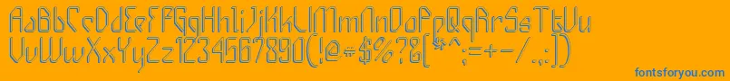 Gizmos Font – Blue Fonts on Orange Background