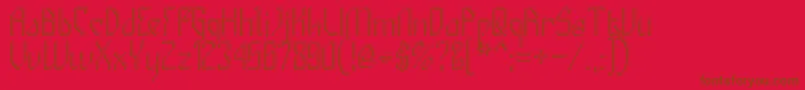Gizmos Font – Brown Fonts on Red Background