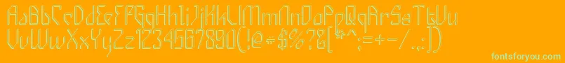 Шрифт Gizmos – зелёные шрифты на оранжевом фоне