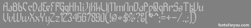 フォントGizmos – 灰色の背景に白い文字