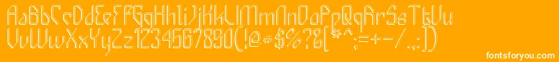 Gizmos Font – White Fonts on Orange Background