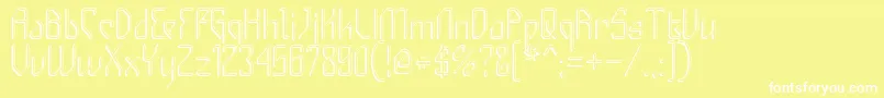 Gizmos Font – White Fonts on Yellow Background