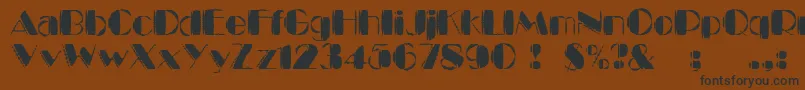 KaptinTribbleWound-Schriftart – Schwarze Schriften auf braunem Hintergrund