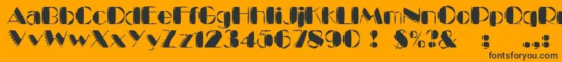 Шрифт KaptinTribbleWound – чёрные шрифты на оранжевом фоне