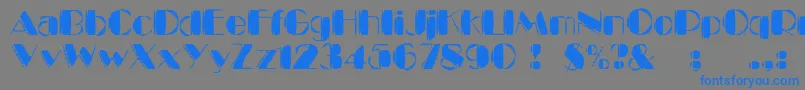 KaptinTribbleWound Font – Blue Fonts on Gray Background