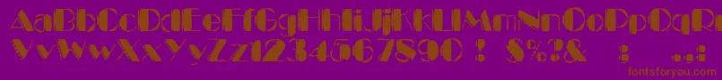 KaptinTribbleWound Font – Brown Fonts on Purple Background