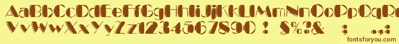 KaptinTribbleWound Font – Brown Fonts on Yellow Background