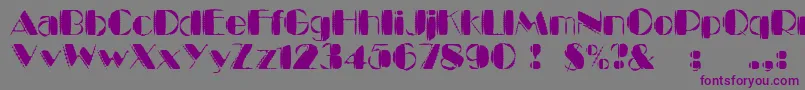 KaptinTribbleWound-fontti – violetit fontit harmaalla taustalla