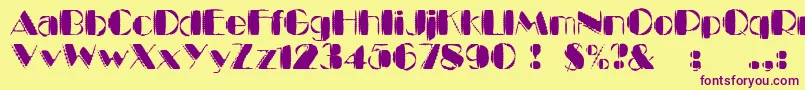 KaptinTribbleWound Font – Purple Fonts on Yellow Background
