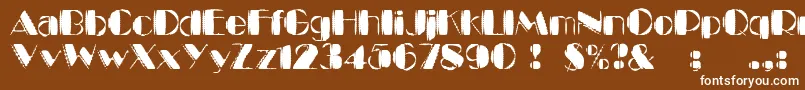 フォントKaptinTribbleWound – 茶色の背景に白い文字