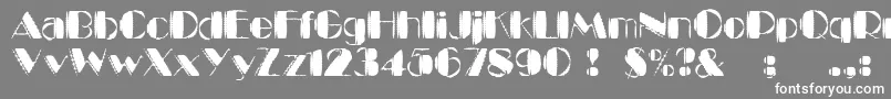 KaptinTribbleWound-Schriftart – Weiße Schriften auf grauem Hintergrund