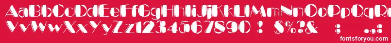 フォントKaptinTribbleWound – 赤い背景に白い文字