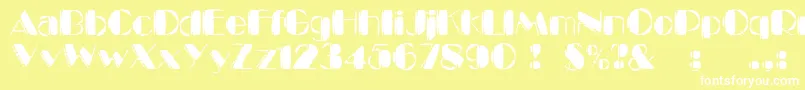 KaptinTribbleWound Font – White Fonts on Yellow Background