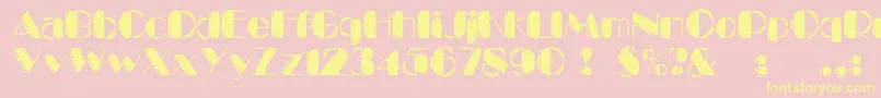 KaptinTribbleWound Font – Yellow Fonts on Pink Background