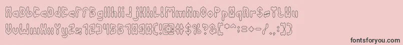 AntiqueRetroHollow Font – Black Fonts on Pink Background