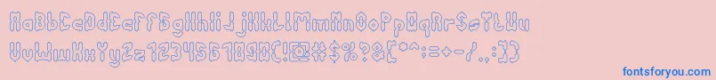 Weitere Informationen zur AntiqueRetroHollow-Schriftart AntiqueRetroHollow-Schriftart – Blaue Schriften auf rosa Hintergrund
