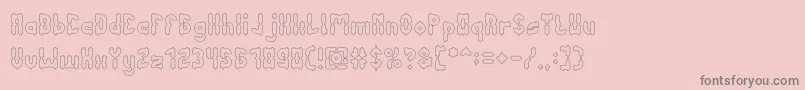 AntiqueRetroHollow Font – Gray Fonts on Pink Background