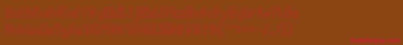 AntiqueRetroHollow Font – Red Fonts on Brown Background