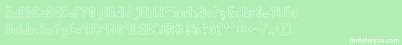 AntiqueRetroHollow Font – White Fonts on Green Background