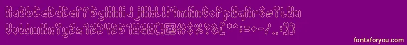 More about AntiqueRetroHollow Font AntiqueRetroHollow Font – Yellow Fonts on Purple Background