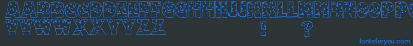 Snowfall Font – Blue Fonts on Black Background