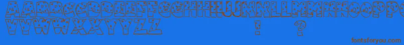 Шрифт Snowfall – коричневые шрифты на синем фоне