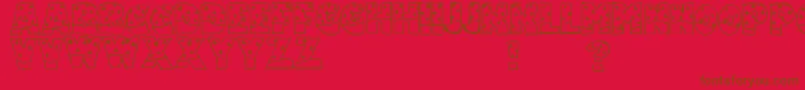 Snowfall Font – Brown Fonts on Red Background