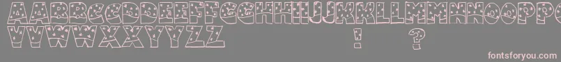 Snowfall Font – Pink Fonts on Gray Background