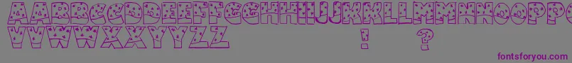 Snowfall Font – Purple Fonts on Gray Background