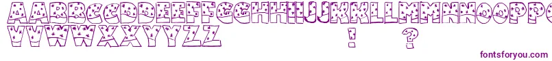 Snowfall Font – Purple Fonts on White Background