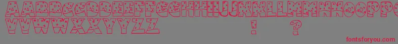 Snowfall Font – Red Fonts on Gray Background