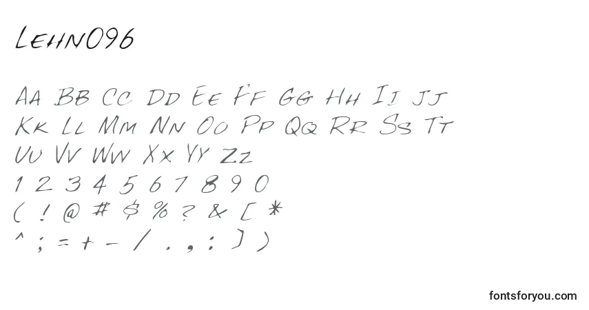 Schriftart Lehn096 – Alphabet, Zahlen, spezielle Symbole