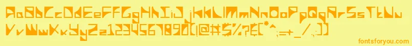 QuarterBold Font – Orange Fonts on Yellow Background