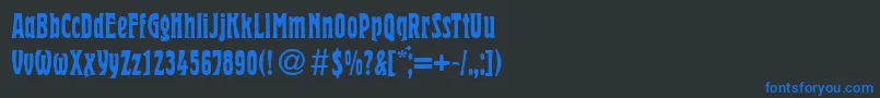 HermanRegularDb Font – Blue Fonts on Black Background