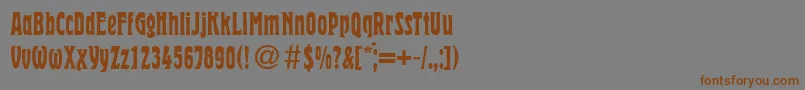 fuente HermanRegularDb – Fuentes Marrones Sobre Fondo Gris