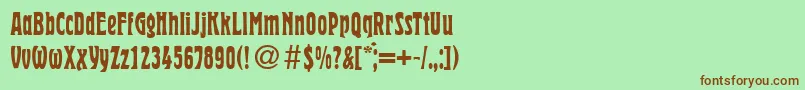 HermanRegularDb Font – Brown Fonts on Green Background