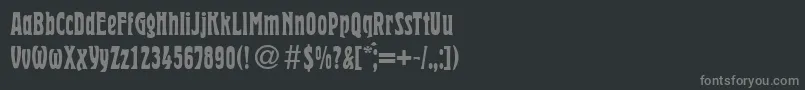 HermanRegularDb-fontti – harmaat kirjasimet mustalla taustalla