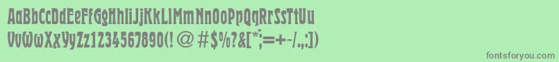 Saiba mais sobre a fonte HermanRegularDb Fonte HermanRegularDb – fontes cinzas em um fundo verde