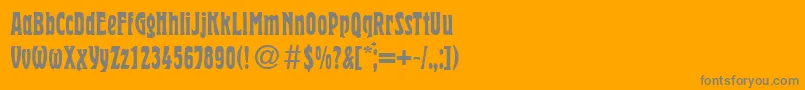 HermanRegularDb-Schriftart – Graue Schriften auf orangefarbenem Hintergrund