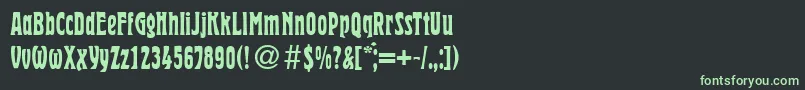 HermanRegularDb Font – Green Fonts on Black Background