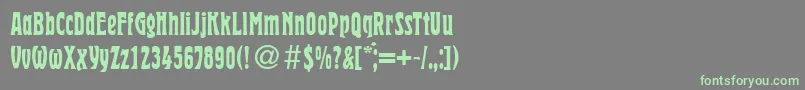 HermanRegularDb Font – Green Fonts on Gray Background
