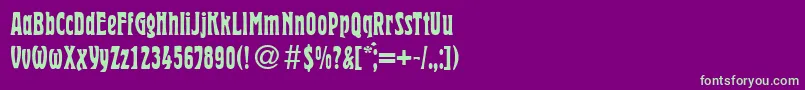 HermanRegularDb Font – Green Fonts on Purple Background