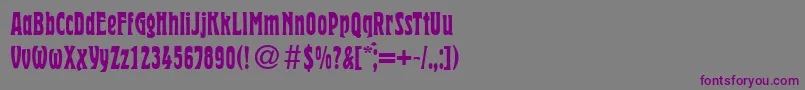 HermanRegularDb Font – Purple Fonts on Gray Background