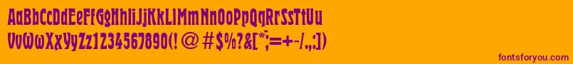 HermanRegularDb Font – Purple Fonts on Orange Background