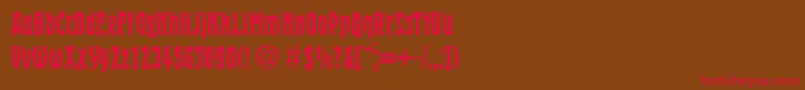 HermanRegularDb Font – Red Fonts on Brown Background