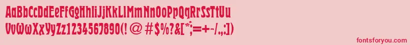 HermanRegularDb-fontti – punaiset fontit vaaleanpunaisella taustalla